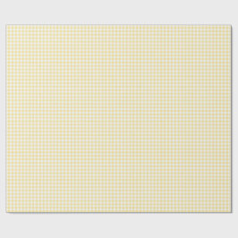 Geel Gingham Cadeaupapier