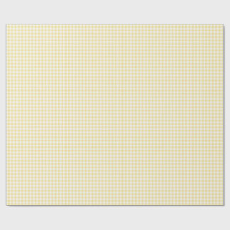 Geel Gingham Cadeaupapier