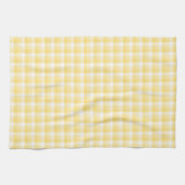Geel Gingham Check Pattern. Theedoek (Horizontaal)