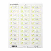 Geel Gingham Citroen Retouradreslabel Etiket (Full Sheet)