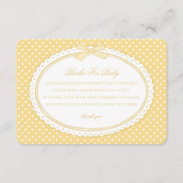Geel Gingham Coquette Boeken voor Baby Informatiekaartje