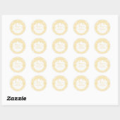 Geel Gingham Coquette Strik Baby Shower Sticker (Vel)