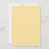 Geel Gingham Coquette Strik Doopfeestje Kaart (Achterkant)