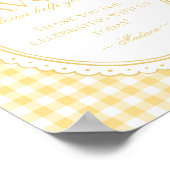 Geel Gingham Coquette Strik Favorieten Bord Poster (Hoek)