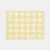 Geel Gingham Fleece Deken (Voorkant (Horizontaal))