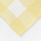 Geel Gingham Fleece Deken (Hoek)