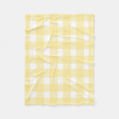 Geel Gingham Fleece Deken (Voorkant)