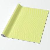 Geel Gingham geruit inpakpapier (Uitgerold)