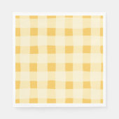 Geel Gingham Papier servetten (Voorkant)