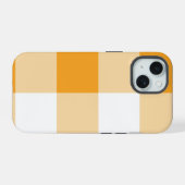 Geel Gingham Patroon  iPhone 15 Case (Achterkant horizontaal)