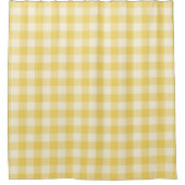 Geel Gingham Plaid Douchegordijn (Voorkant)