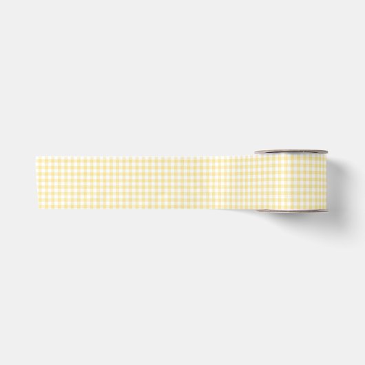 Geel Gingham Satijnen Lint (Voorkant)