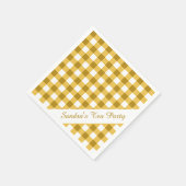 Geel Gingham Servet (Hoek)