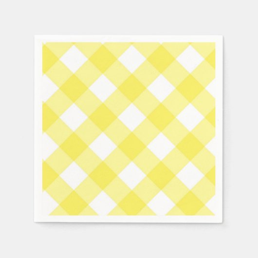 Geel Gingham Servetten (Voorkant)