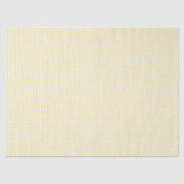 Geel Gingham Tissuepapier