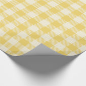 Geel gingham voor Oh Baby Suite-omslagpapier Cadeaupapier (Hoek)