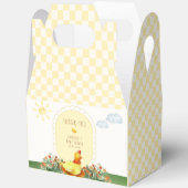 Geel Gingham Whimsical Kippen Baby Shower Bedankdoosjes (Open)