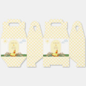 Geel Gingham Whimsical Kippen Baby Shower Bedankdoosjes (Ongevouwen)