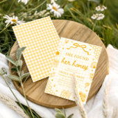 Geel Gingham Ze Vond Haar Honing Bruidsfeest Kaart