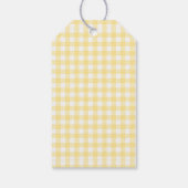 Geel Gingham Ze Vond Haar Honing Bruidsuitje Cadeaulabel (Achterkant)