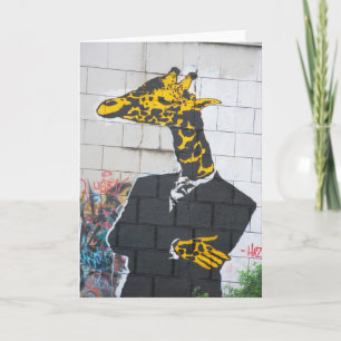 Geel girafwenskaart kaart