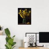 Geel Gladiolus Flowers Art Print Poster (Thuiskantoor)