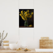 Geel Gladiolus Flowers Art Print Poster (Keuken)