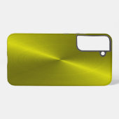 Geel glanzend hoesje van metaal met samsung-sterre samsung galaxy hoesje (Achterkant horizontaal)