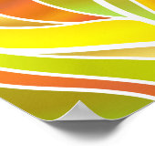 Geel Glas in lood Abstract Poster (Hoek)