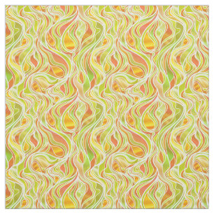 Geel Glas in lood Abstract Stof