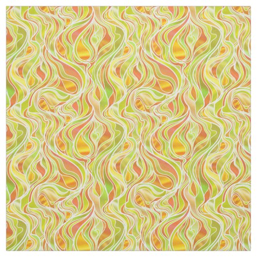 Geel Glas in lood Abstract Stof (Swatch)
