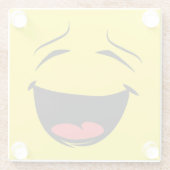 GEEL GLAZEN ONDERZETTER (Achterkant)