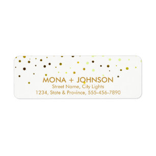 Geel Glitter Sparkle Confetti Stippen Moderne Etiket