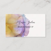 Geel glittergoud waterverf Visitekaartje (Voorkant)