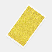 Geel glitterspare Glitter Bruiloften Verjaardag 20 Servet (Hoek)