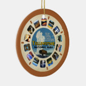 GEEL-GLOWSTONE NATIONALE PARK RETRO HOLIDAY KERAMISCH ORNAMENT (Rechts)