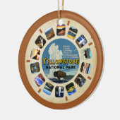 GEEL-GLOWSTONE NATIONALE PARK RETRO HOLIDAY KERAMISCH ORNAMENT (Links)