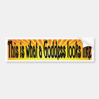 GEEL GODESS BUMPERSTICKER