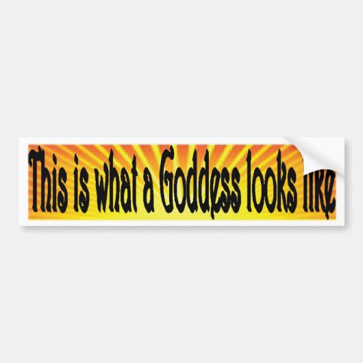 GEEL GODESS BUMPERSTICKER (Voorkant)