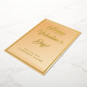 Geel Gold Business Valentijn Folie Kaart (Gedraaid)