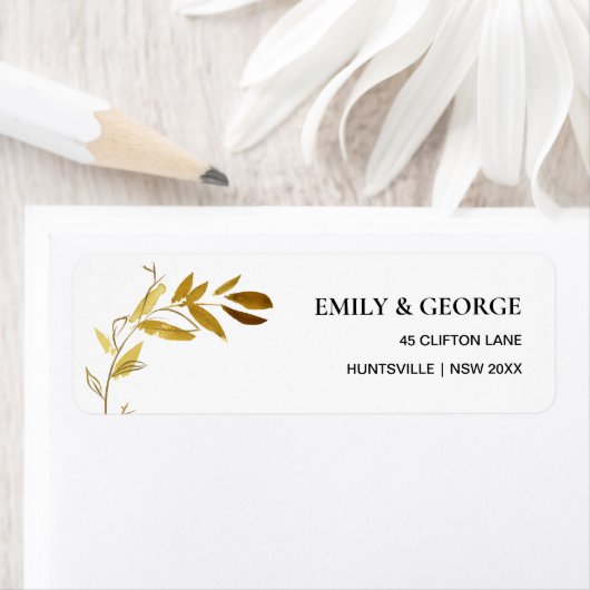 GEEL GOLD FAUNA WATERVERF VERLAAT BRANCHADRES ETIKET (Insitu)