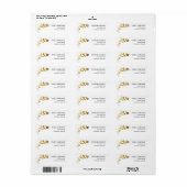 GEEL GOLD FAUNA WATERVERF VERLAAT BRANCHADRES ETIKET (Full Sheet)