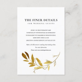 GEEL GOLD FAUNA WATERVERF WREATDING WEDDING DETAIL INFORMATIEKAARTJE
