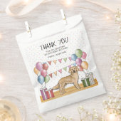 Geel Golden Retriever Pastel Verjaardag Dank u Bedankzakje (Geknipt)