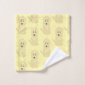 Geel Goldendoodle Dog Design Bad Handdoek (Wasdoekje)