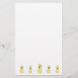 Geel Goldendoodle Hond Design Briefpapier