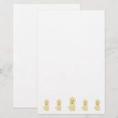 Geel Goldendoodle Hond Design Briefpapier (Voorkant / Achterkant)