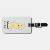 Geel Goldendoodle-ontwerp elke kleur achtergrond Bagagelabel (Voorkant horizontaal)