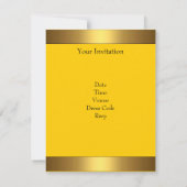 Geel goud 25e verjaardag kaart (Achterkant)