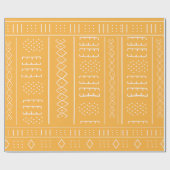 Geel goud-Afrikaans tribaal omhullpapier voor het  Cadeaupapier (Vlak)